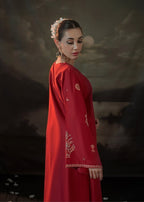 Gulposh Tulip (Embroided ) Red Women 2pcs