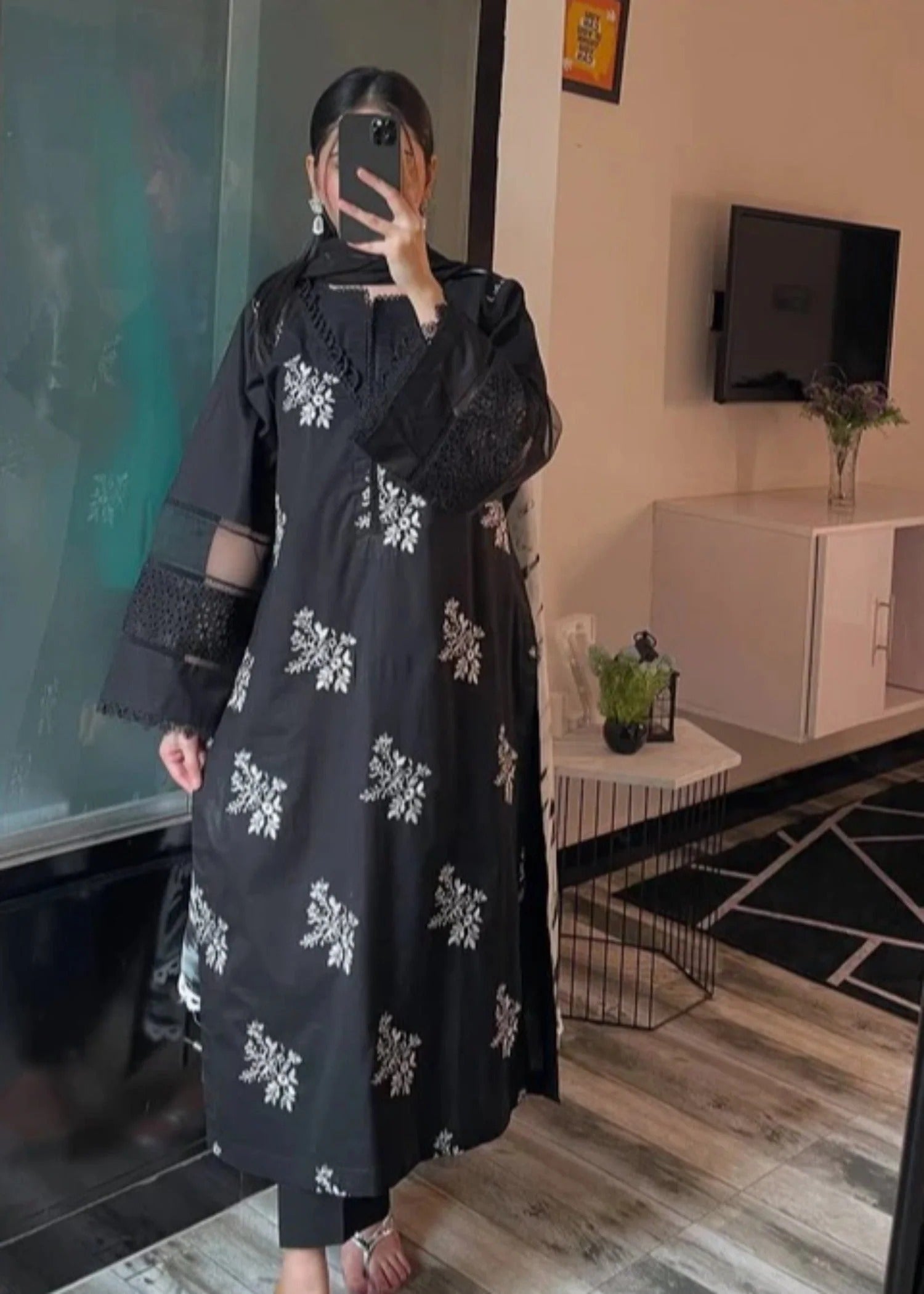 Chaudhary Arts Nora Black Embroidered Women 3pcs