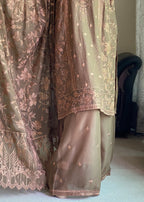 Four Season Boutique ARZOO CHIFFON CHIKKU BROWN Women 3pcs