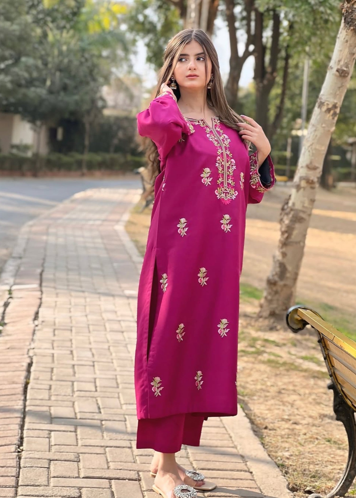 Tehzeeb Libas Anghan Embroidered Women 2pcs