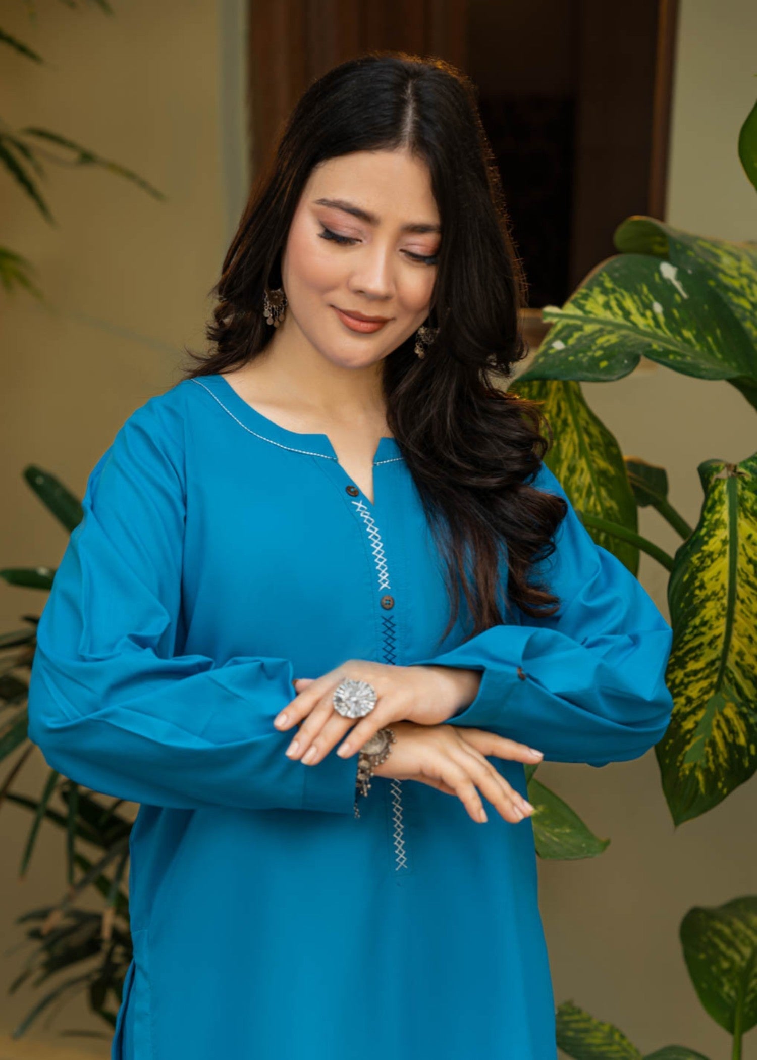 Tng (The Next Generation) Aasmaan Co Ord Set | Dodger Blue Women 2pcs