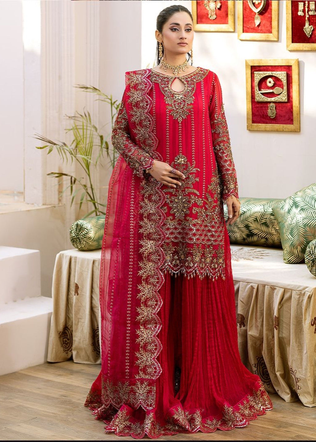 Suits By Sadia Hoty pinky Women 3pcs