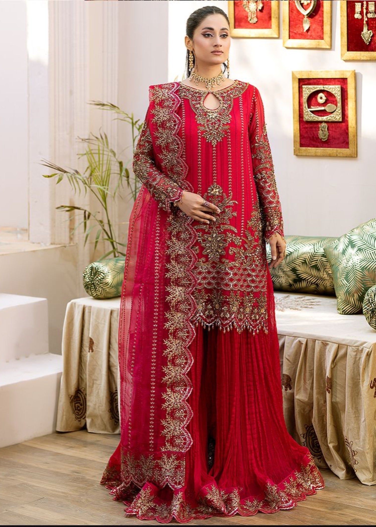 Suits By Sadia Hoty pinky Women 3pcs