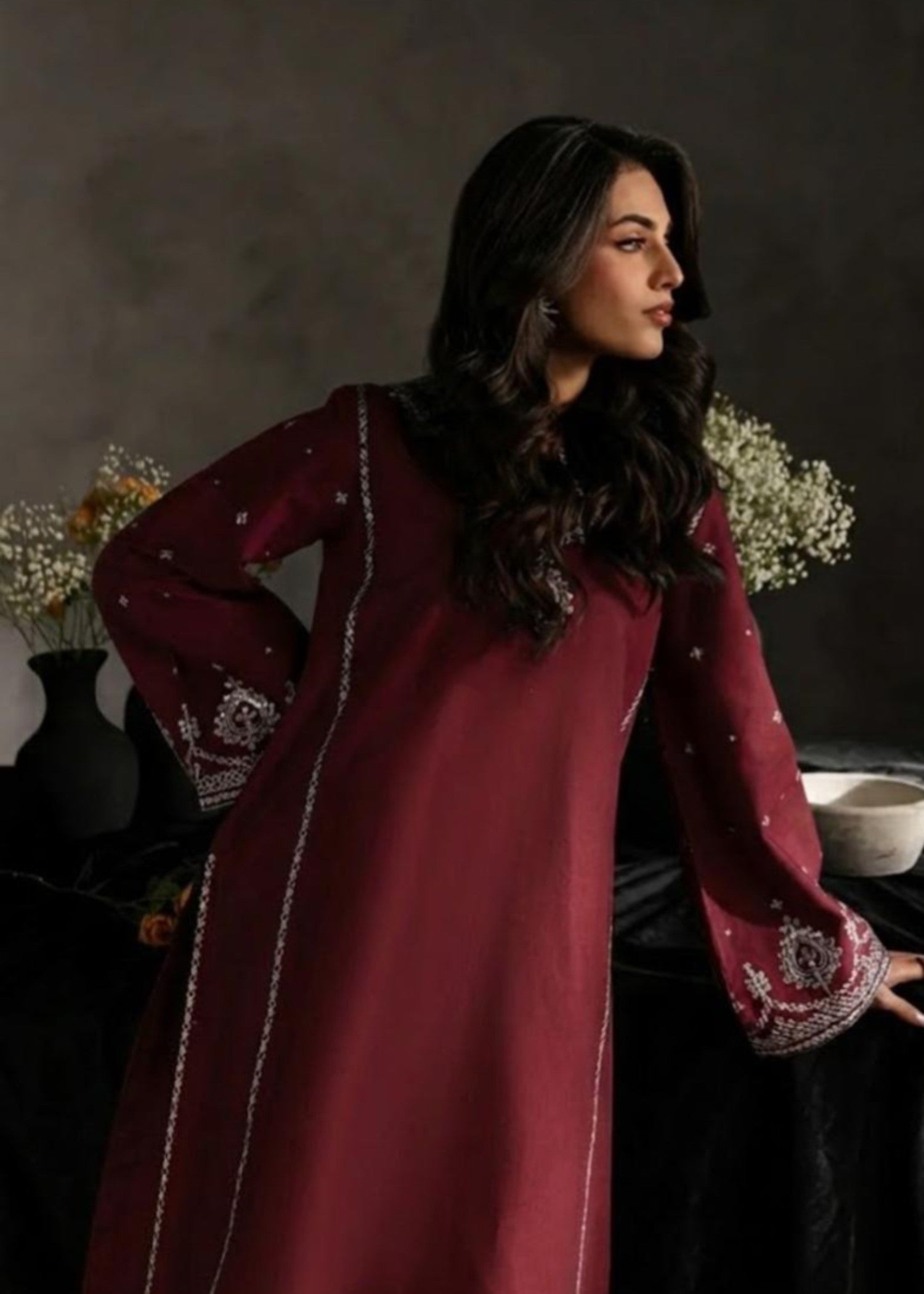 Zeenat & Zoha Maroon Festive Women 2pcs