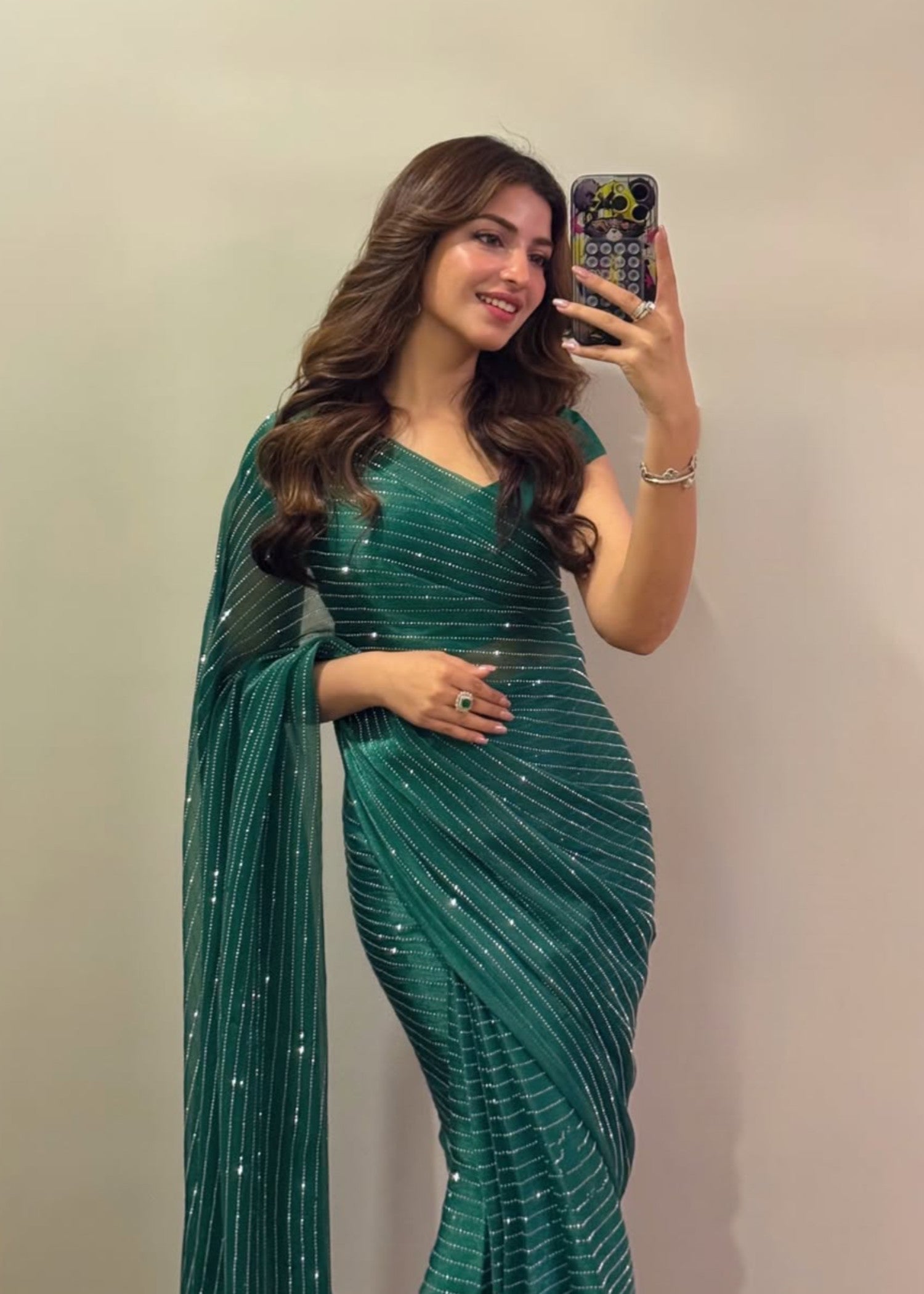 Miss & Mrs Kinza saree Women 2pcs