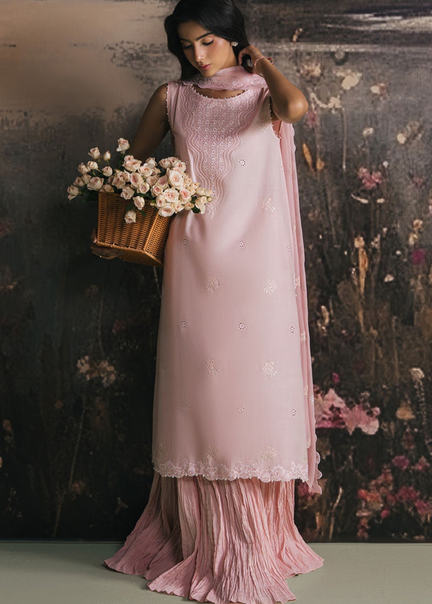 Cross Stitch PINK BLOSSOM Women 3pcs