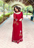 Suits By Sadia MAROON IRON STONE Women 3pcs