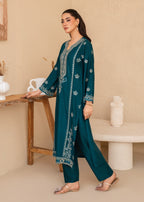Tehzeeb Libas SEA BLUE EMBROIDERED Women 2pcs
