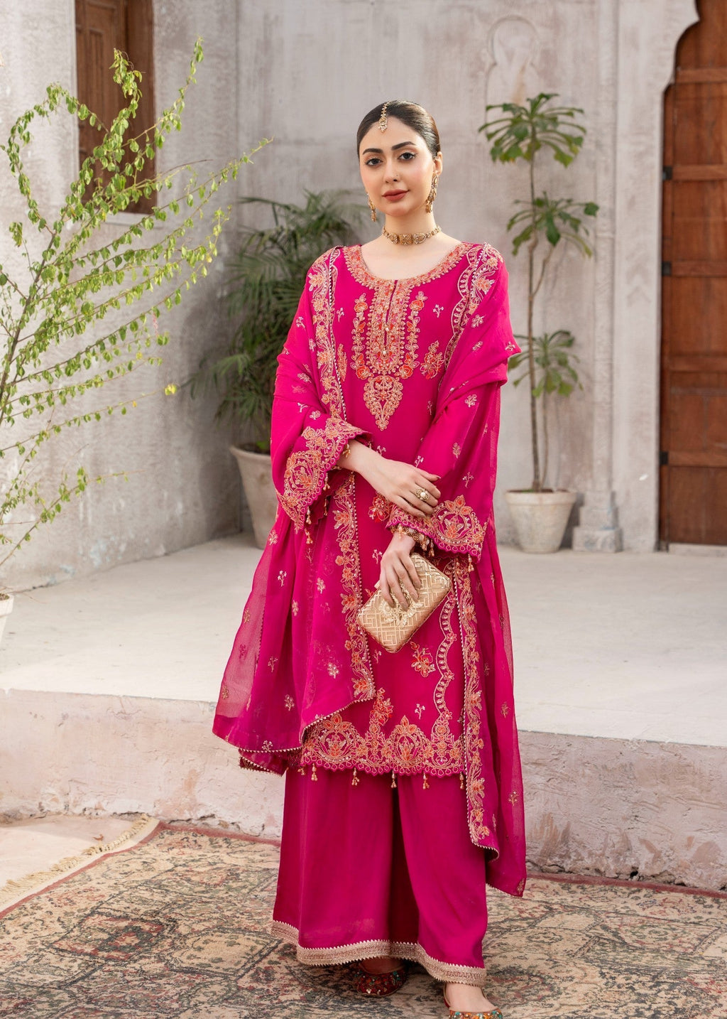 Kanwal Zainab Hot Pink Women 3pcs