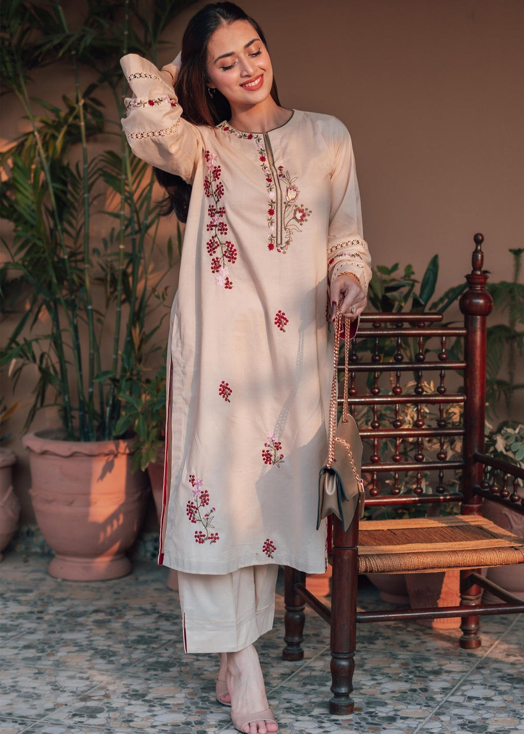 Glamour Stylo Brown Flower Women 2pcs