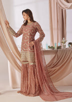 Ayesha Closet GUL BAHAR CORAL PINK Women 3pcs