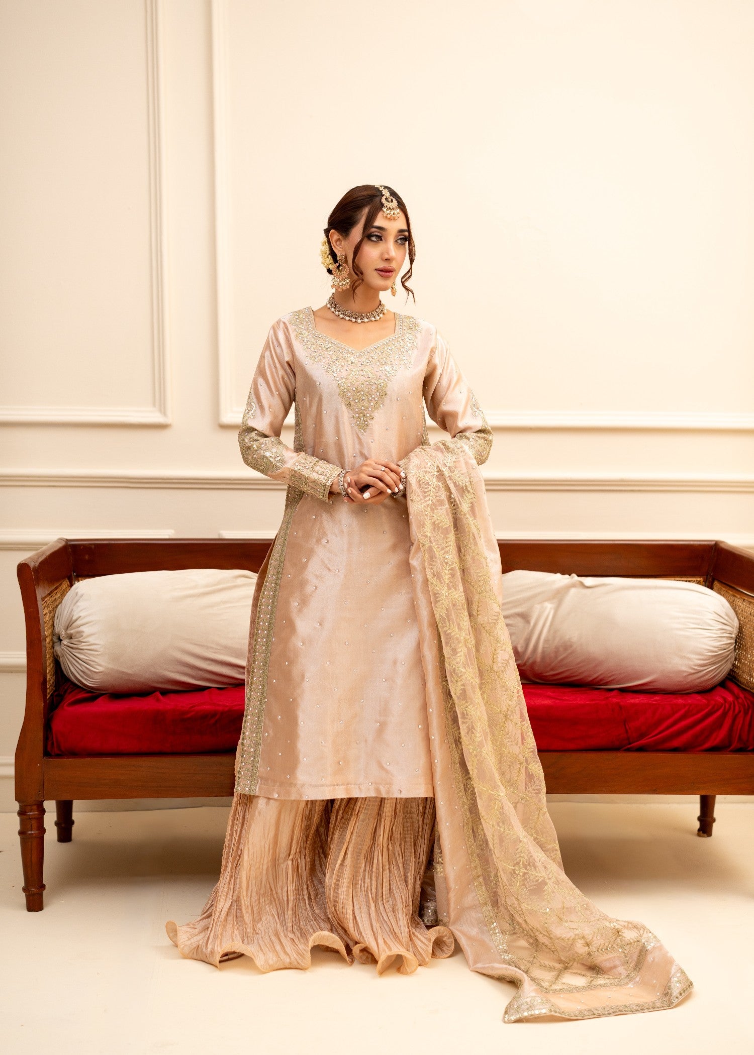 Alyssa Tea Pink suit ALL407 Women 3pcs