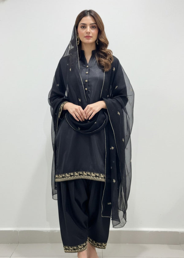 Shehroz Fashion BLACK FARSHI Women 3pcs