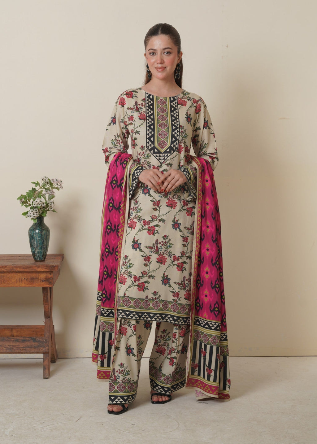 Aroshlay Linen Dress 7 | Unstitched Women 3pcs