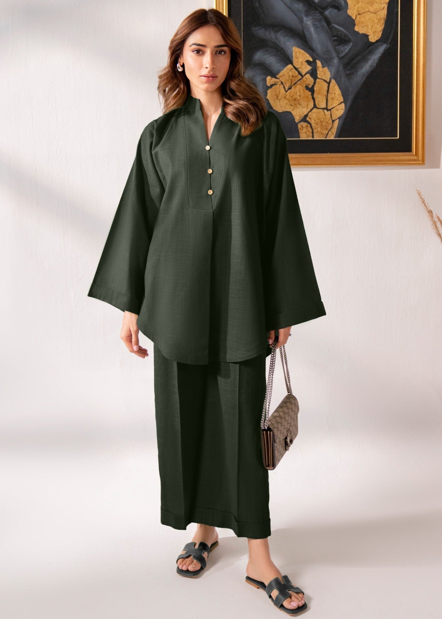 Kiara Canan Bottle Green Women 2pcs