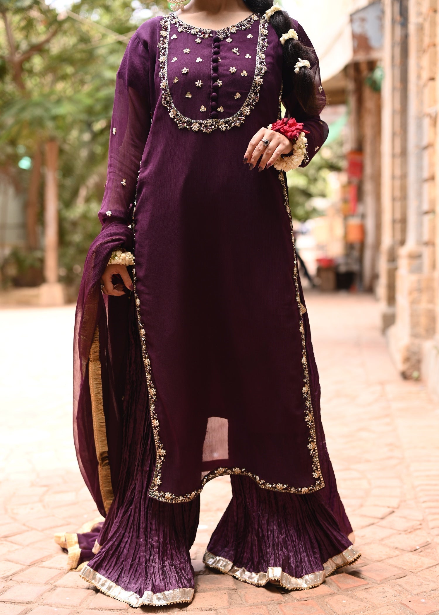 Suits By Sadia Crush purple style Women 3pcs