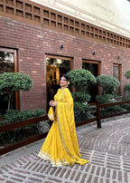 Sanskari.Pk Apsara Yellow Lehnga Women 4pcs