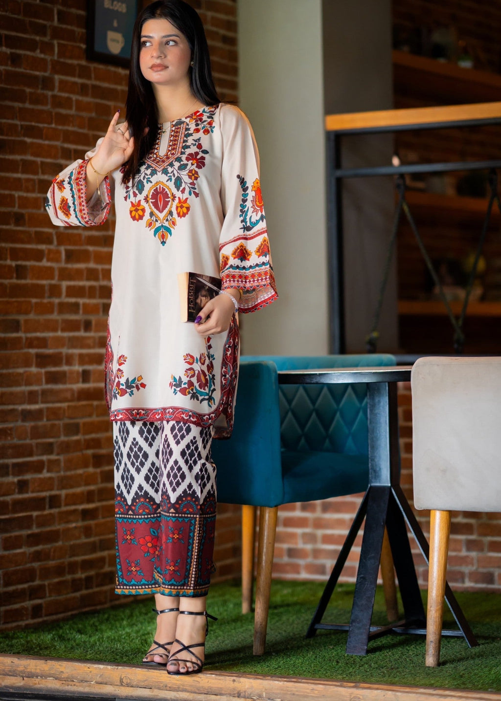 Tehzeeb Libas MEERAB CORD SET Women 2pcs