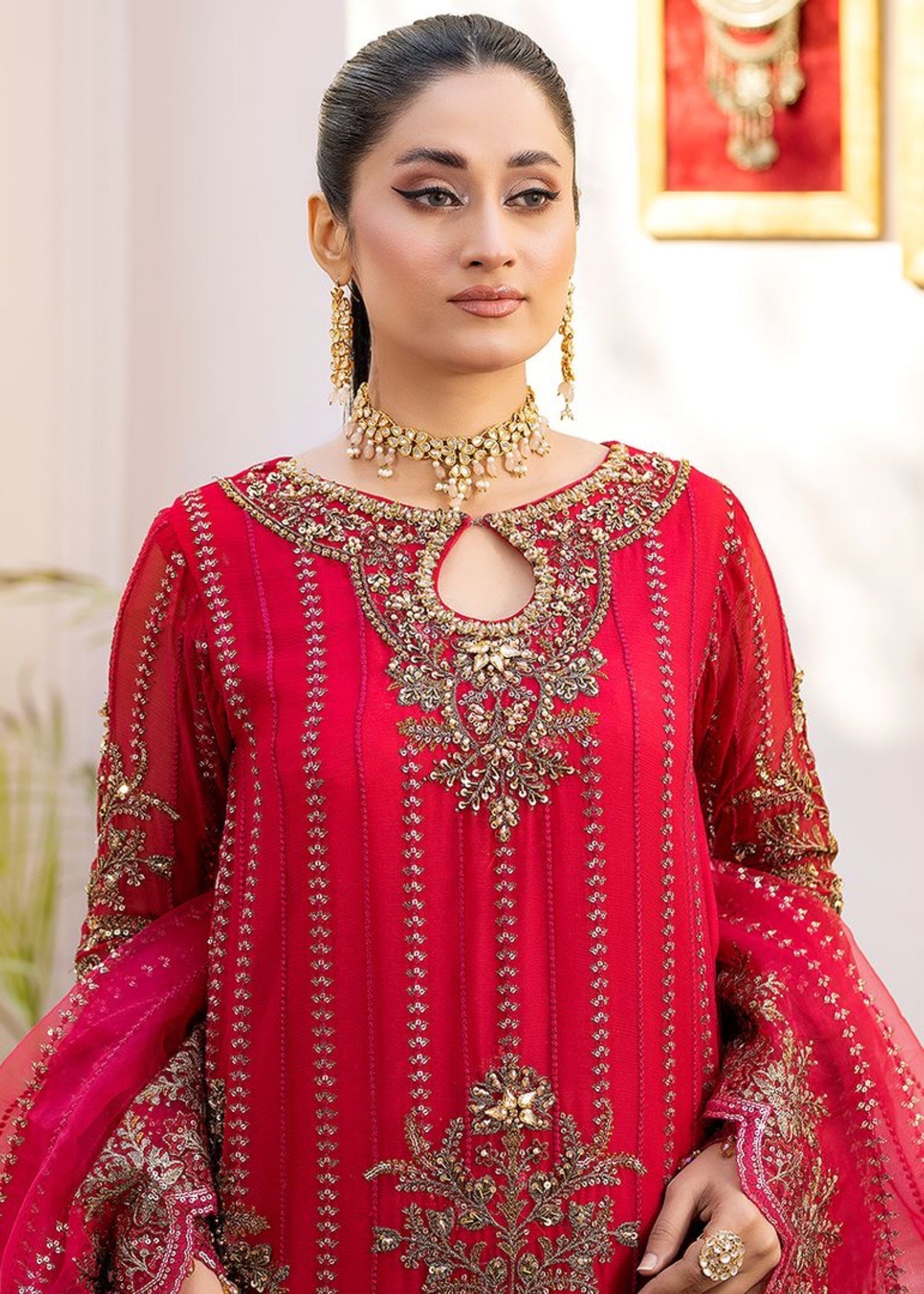 Suits By Sadia Hoty pinky Women 3pcs