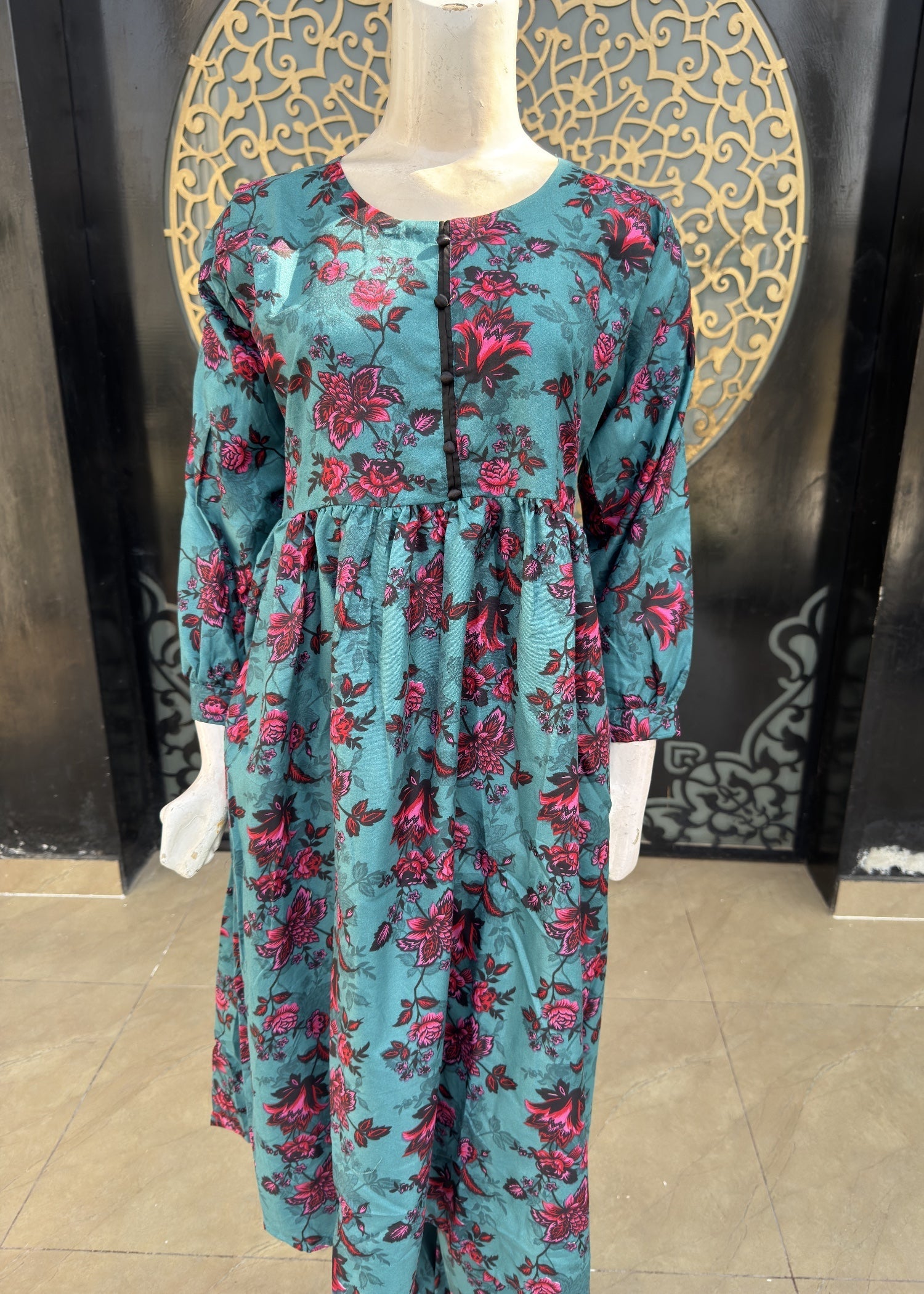 Noir Stitched Dress Phiswas (jp24) Teal Women 2pcs