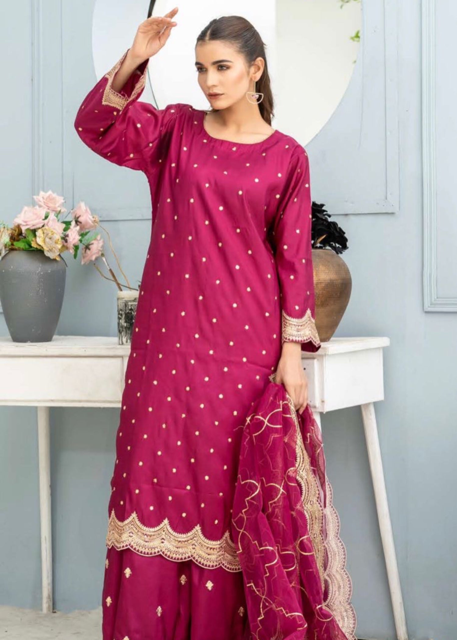 Suits By Sadia Raw silk anari Women 3pcs