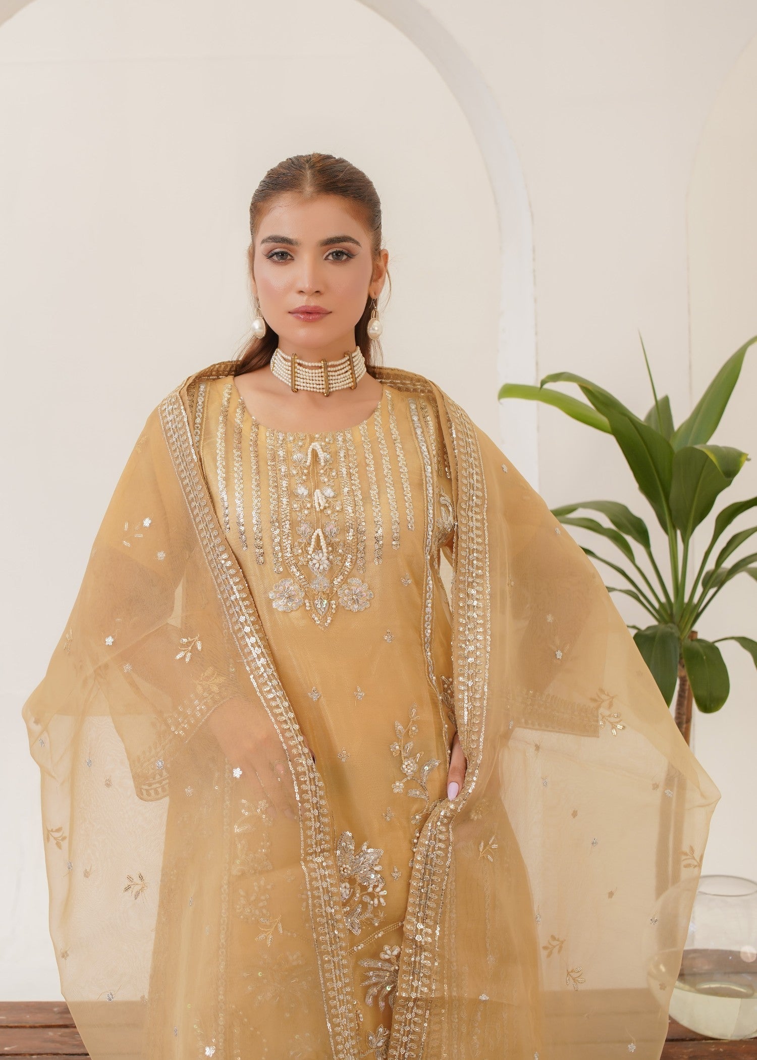 Gulposh Areej Fancy (Embroided ) Skin Women 3pcs