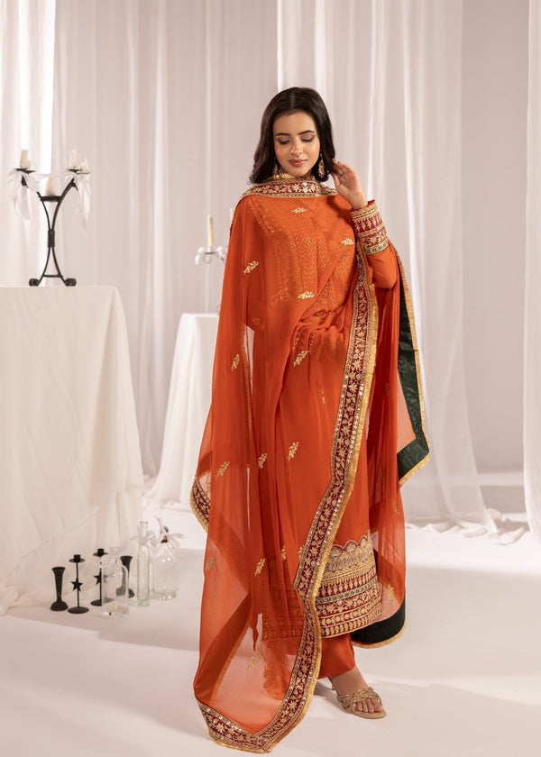 Alyssa RUST SUIT ALN18 Women 3pcs