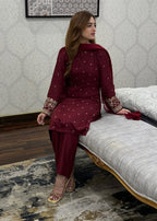 Tawakal Closet Alizeh Pop Garnet Women 2pcs