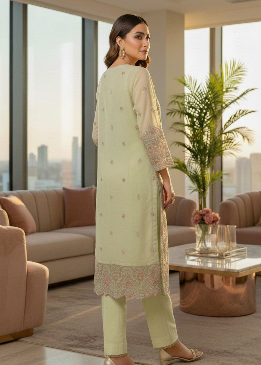 Diara Couture NOURAH DF 68 PISTACHIO Women 3pcs