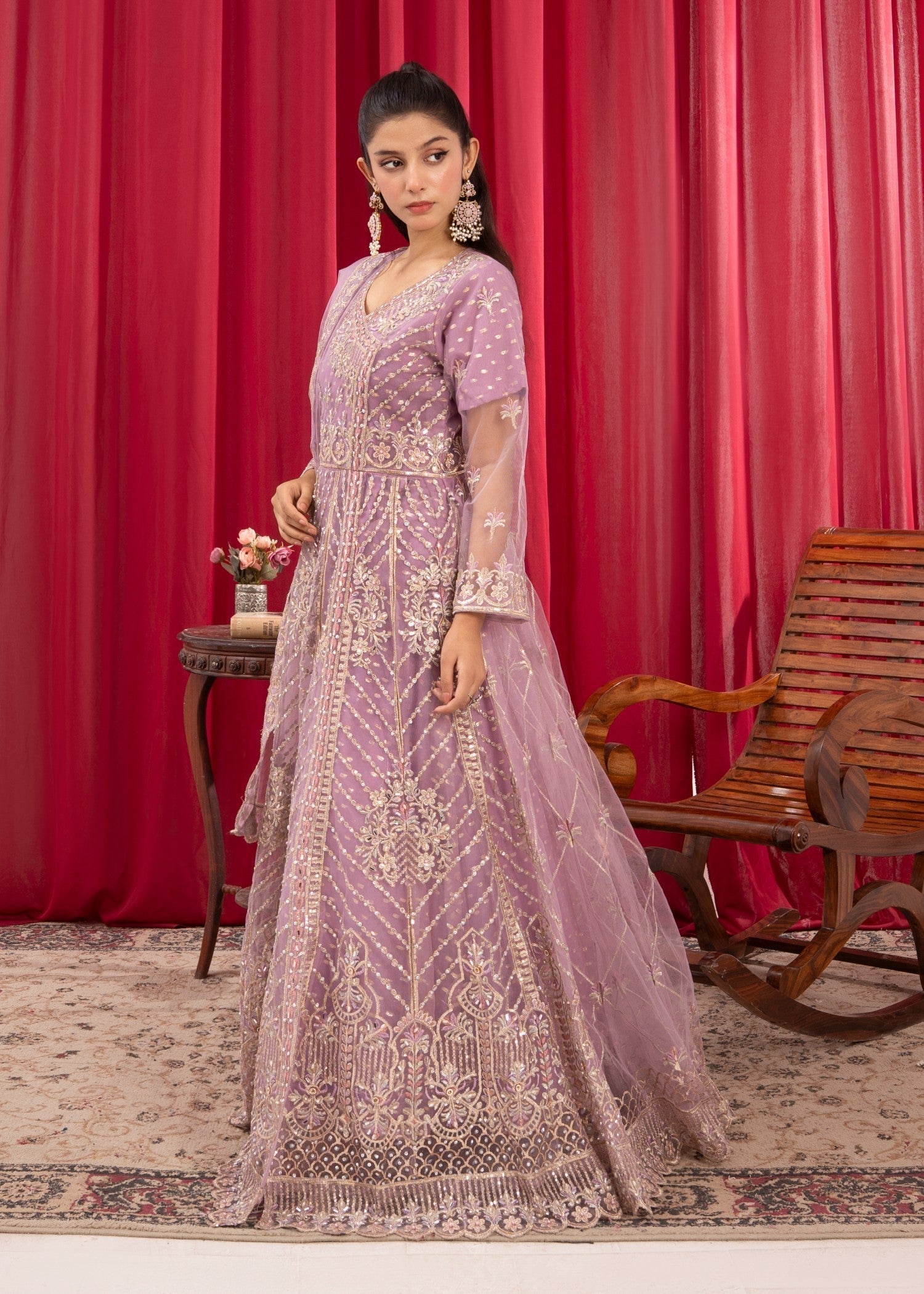 Four Season Boutique QISWAH ANGRAKHA MAUVE Women 3pcs