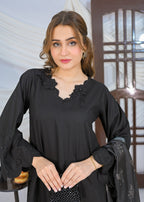 The Affordable Designer CHARCOAL SCHIFFLI Women 2pcs