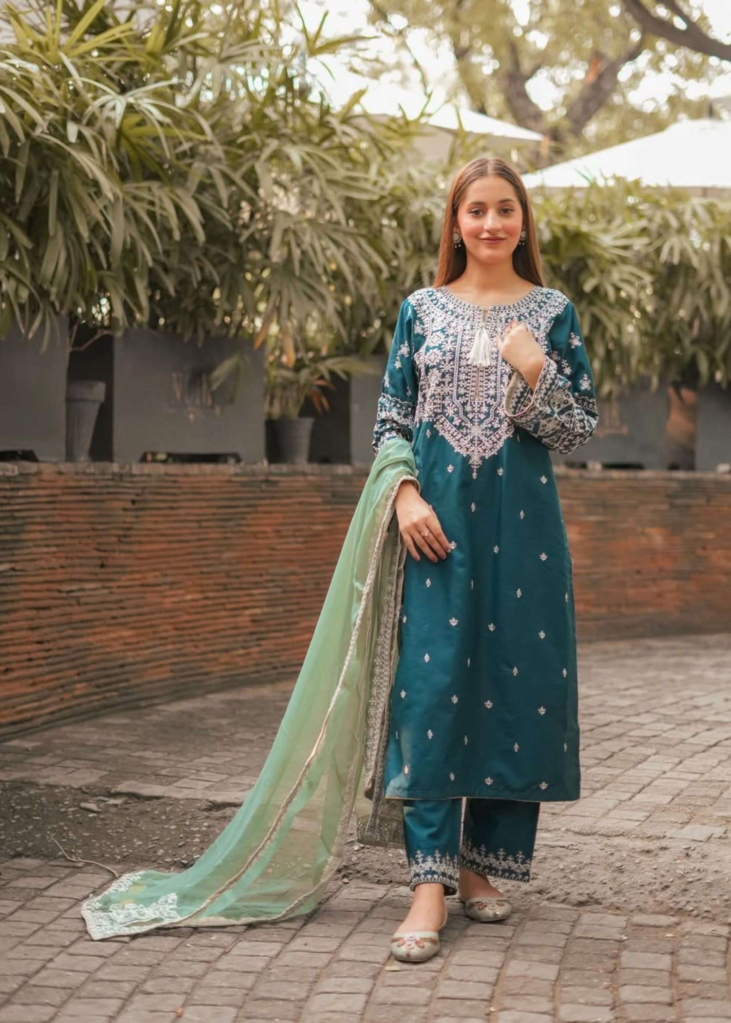 Shehroz Fashion AFFREEN LAWN EMBROIDERY SUIT FOR WOMEN AND YOUNG GIRLS Women 3pcs