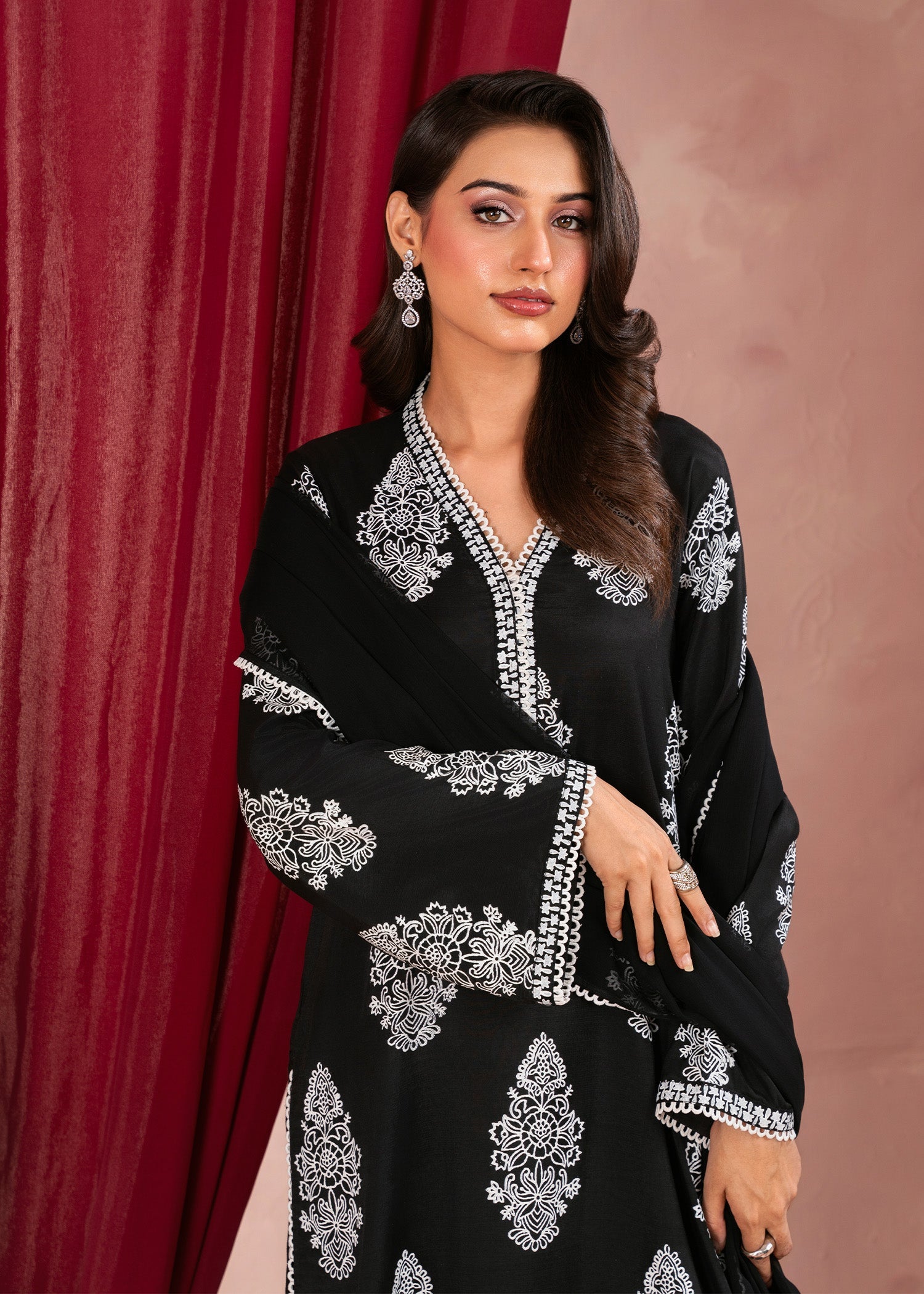 Rang-e-Haya Dew Drop (Black) Women 3pcs