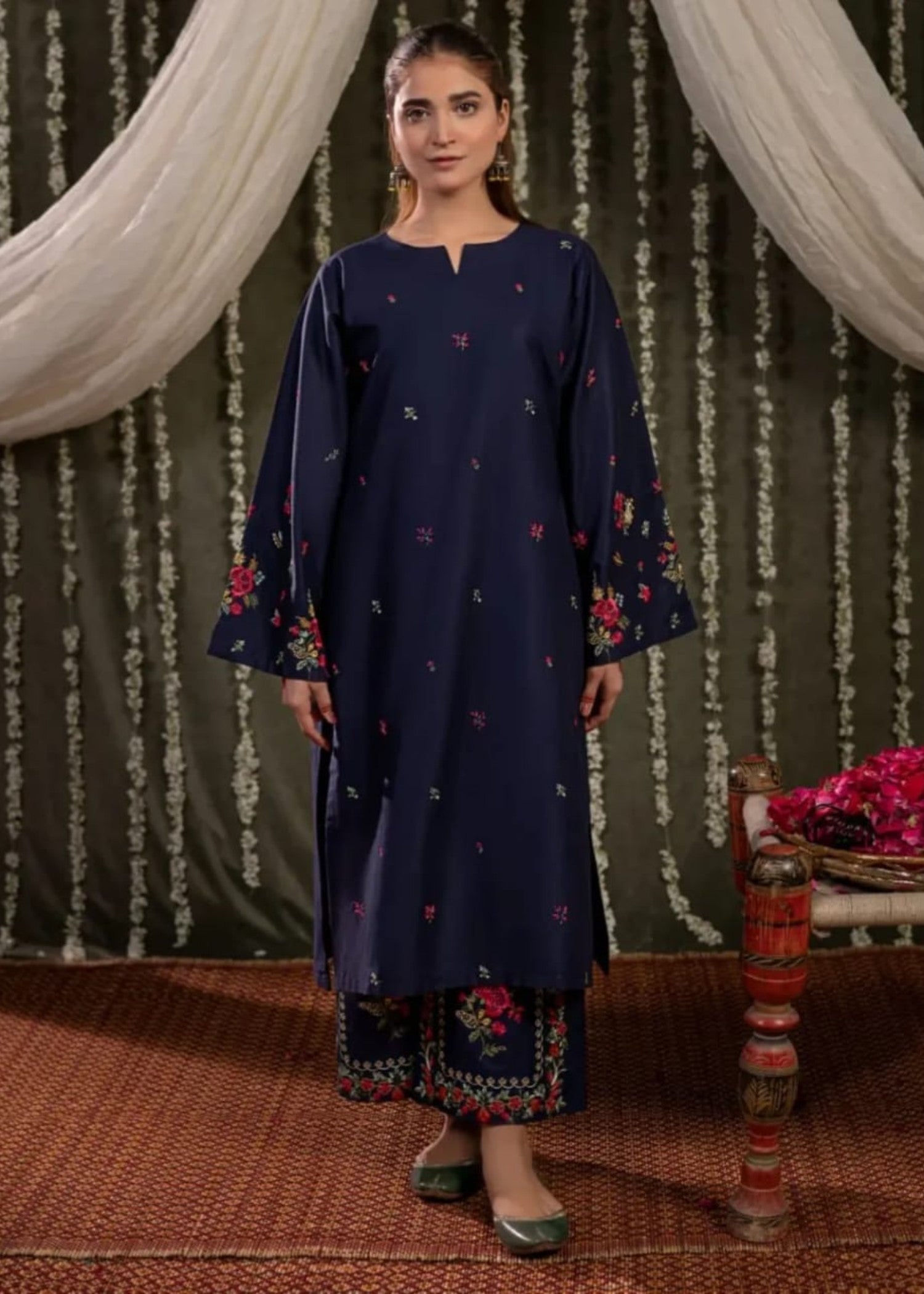 Gulposh Bright Blue (Embroided ) Women 2pcs