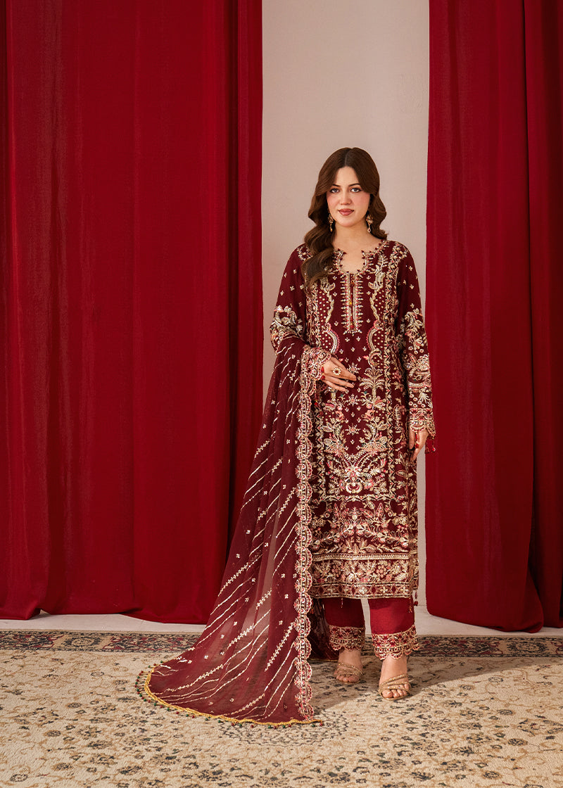 AATIQA Embroidered Chiffon Suit 85 Women 3pcs