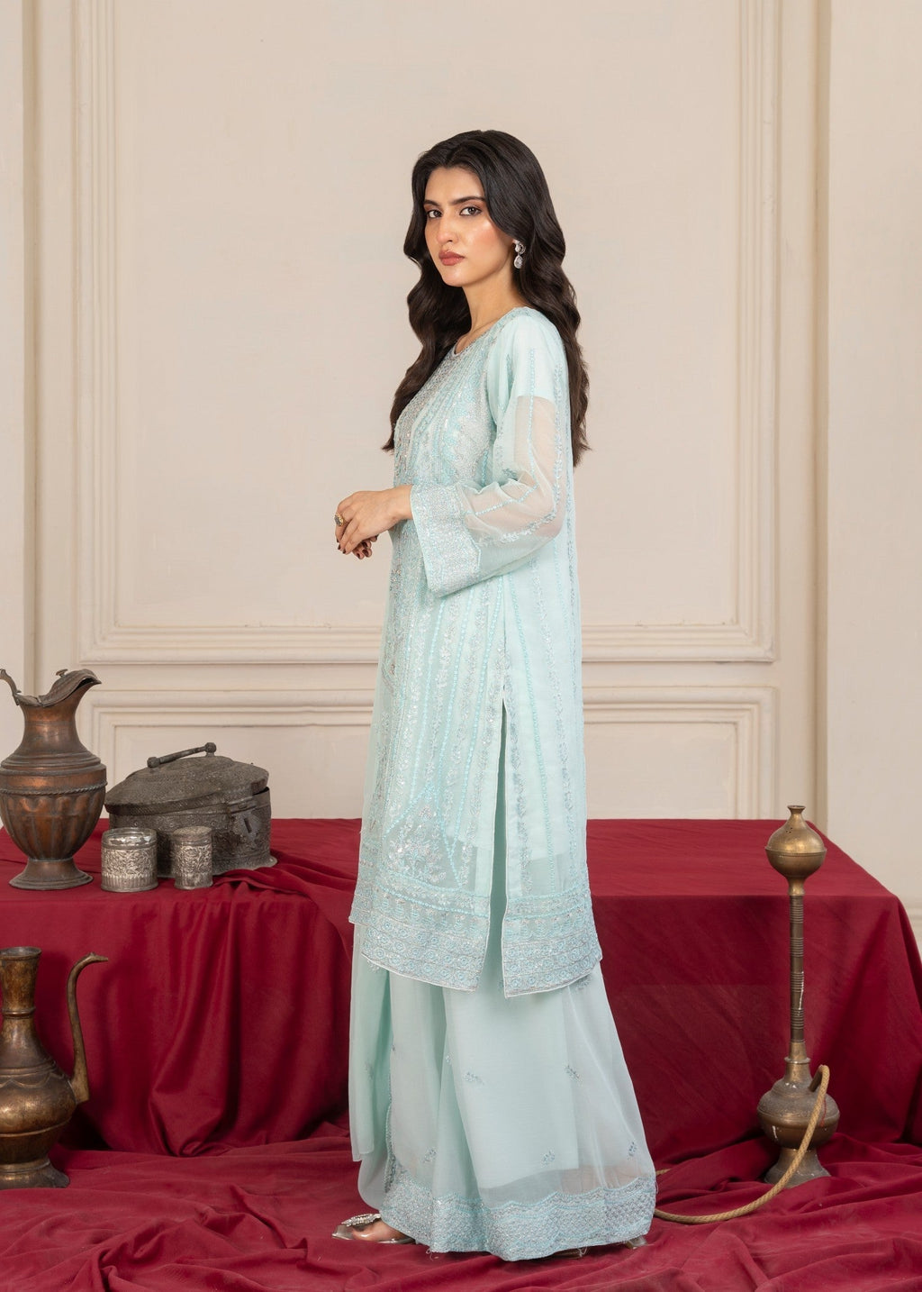 Four Season Boutique DIL ROOP ICEBLUE Women 3pcs