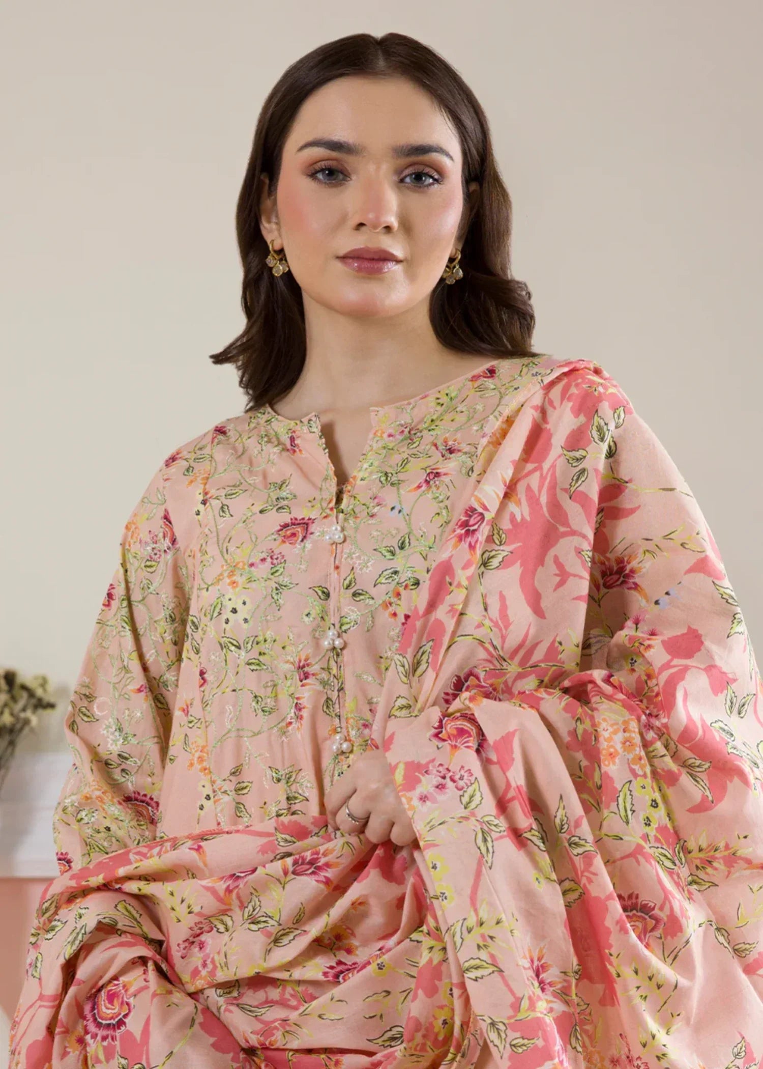 Zellbury WPS2531992 Peach Pink Women 3pcs