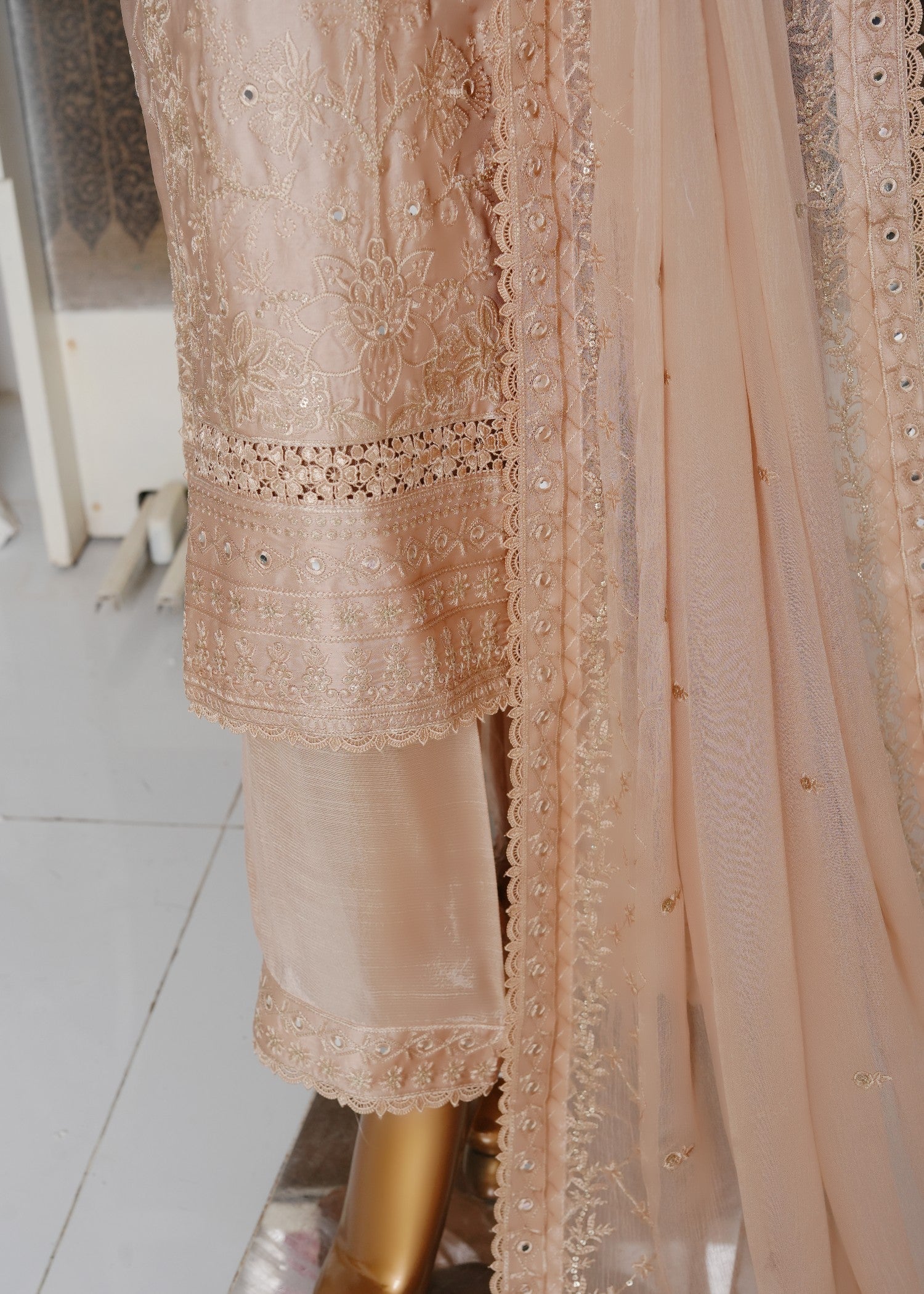 Ahmed Creations JAWERIA BEIGE Women 3pcs