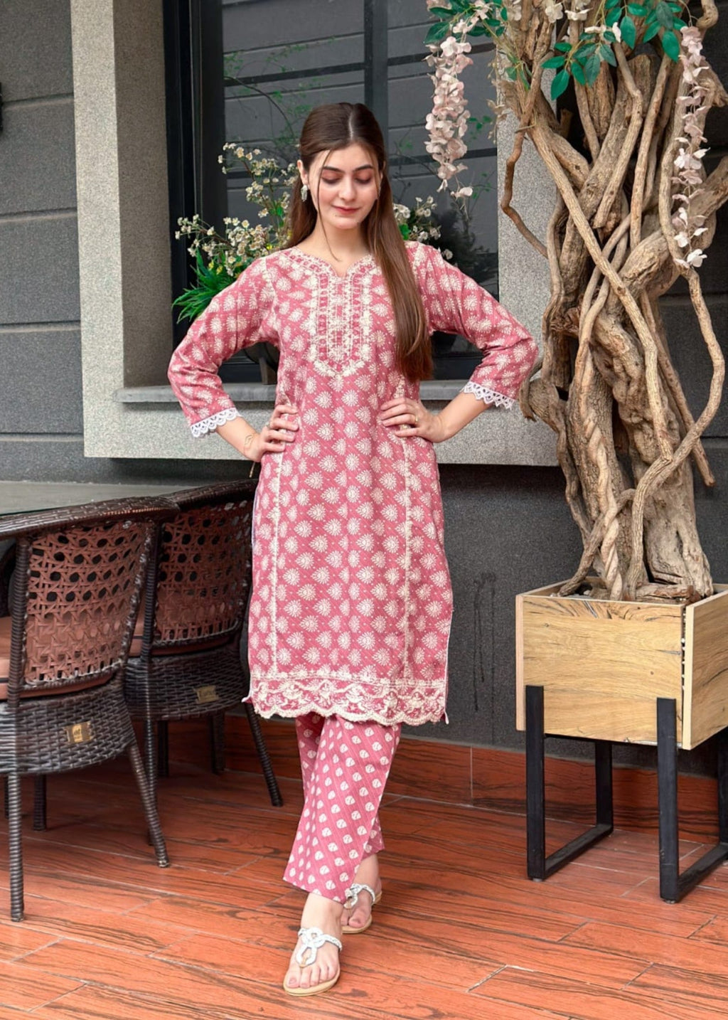 Tehzeeb Libas ZYRA EMBROIDERED PINK Women 2pcs