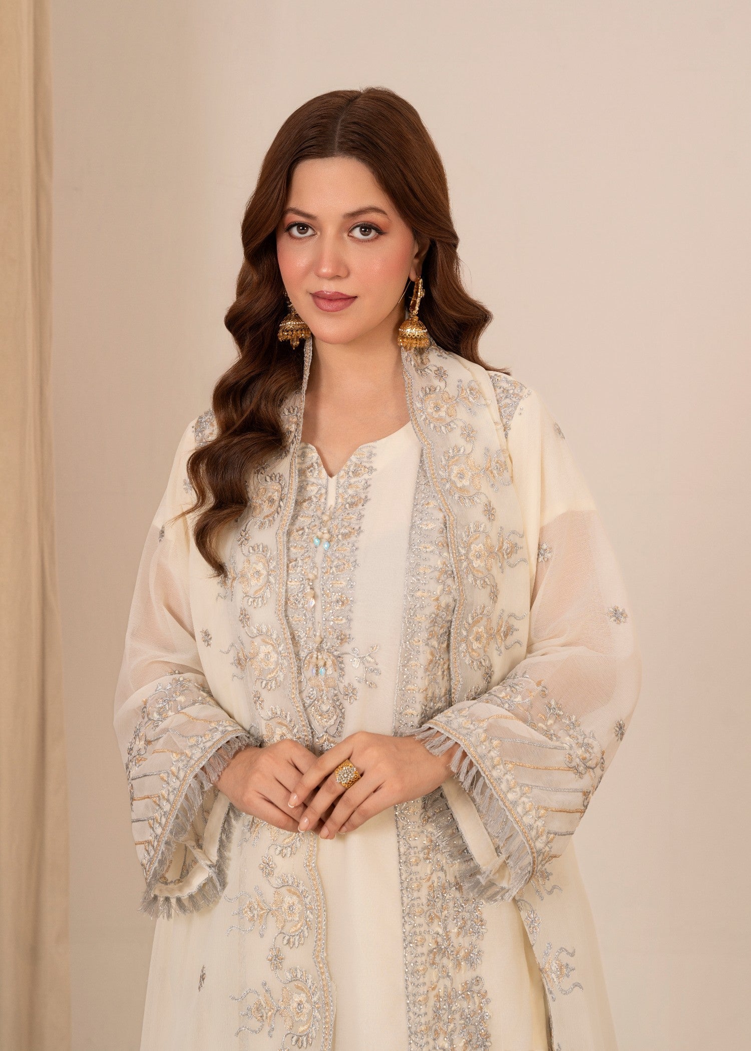 Four Season Boutique MALKA PLAZZO OFF WHITE Women 3pcs