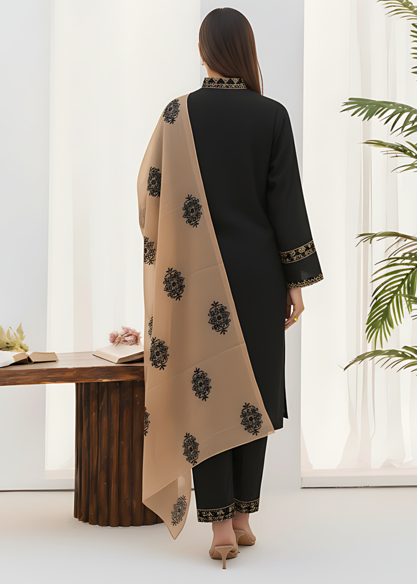 Sahibas By Mirza Darum Black Women 3pcs