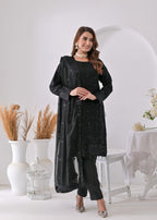Qasim Anwer By Chandni Bridals LYDIA (BLACK) Women 3pcs