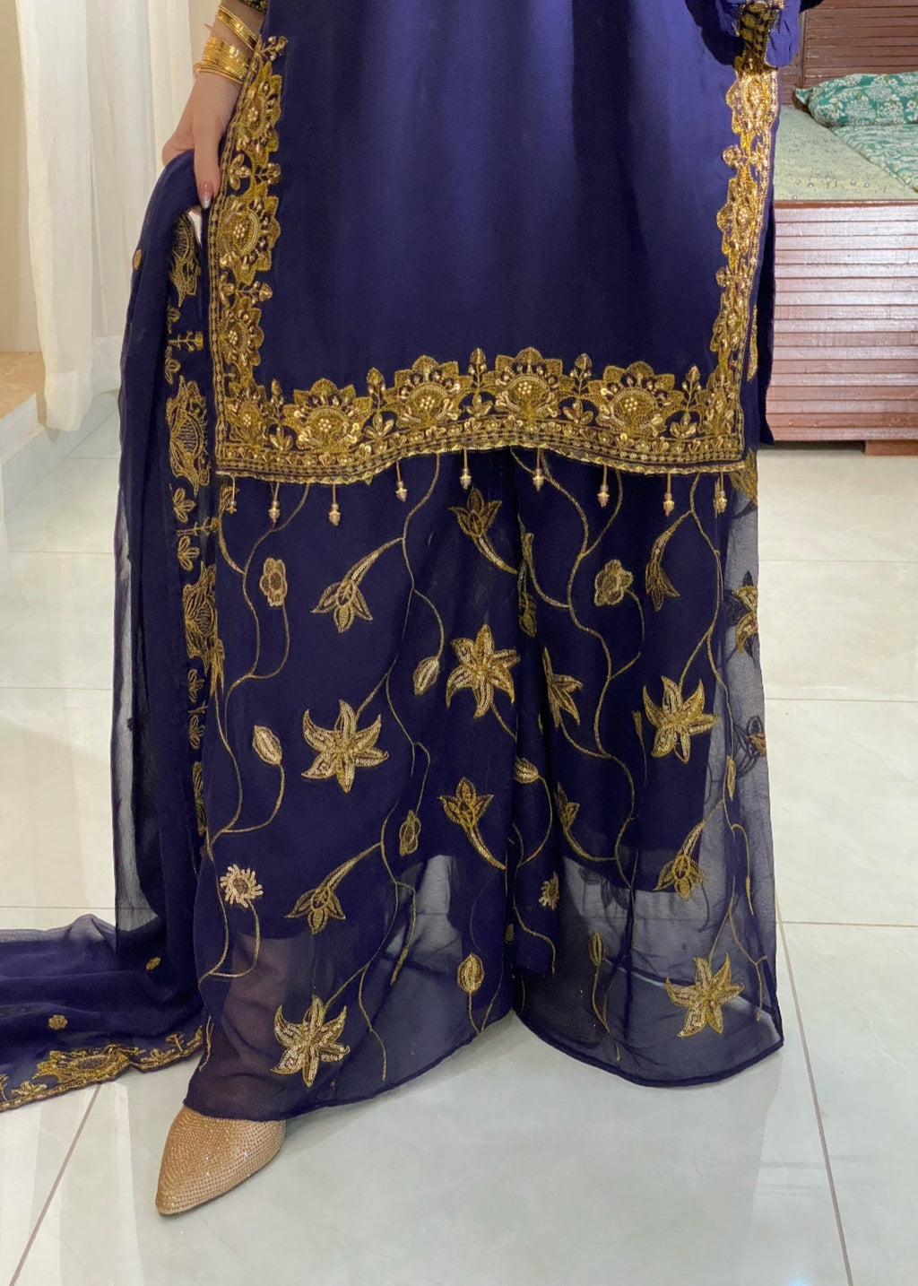 Ayesha B navyblue (shahbano) Women 3pcs