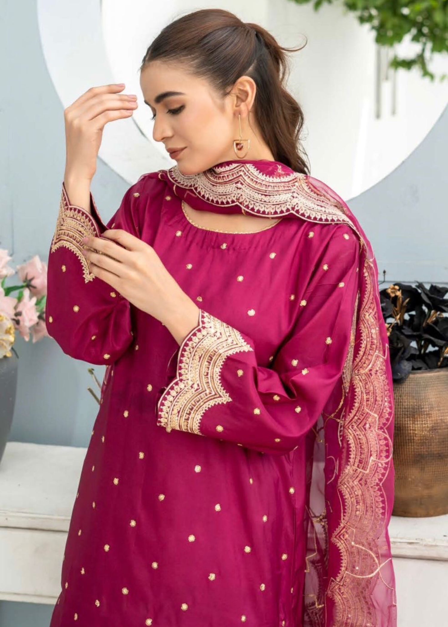 Suits By Sadia Raw silk anari Women 3pcs