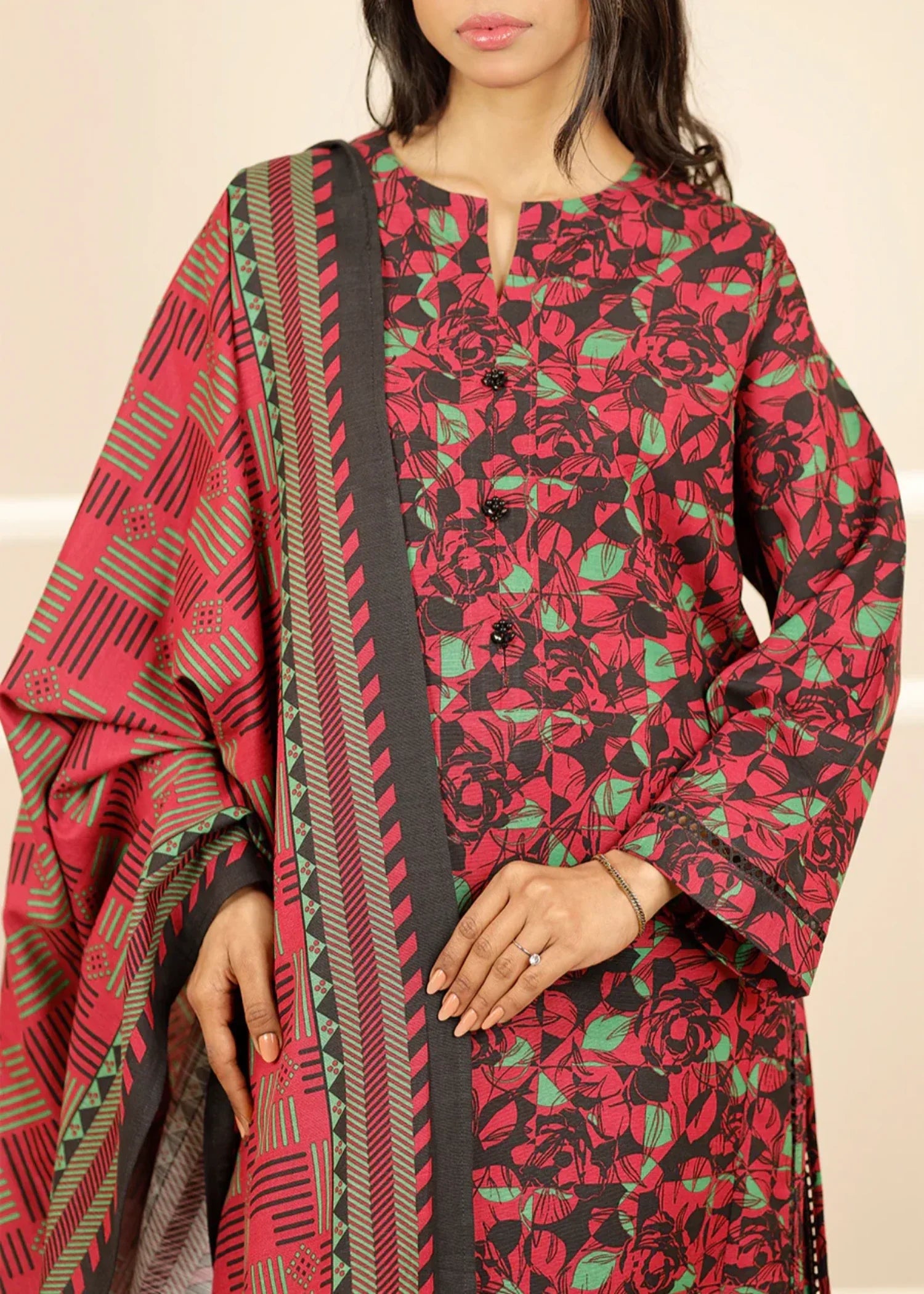 Saya Printed Khaddar Stitched WP3P 647 Women 3pcs