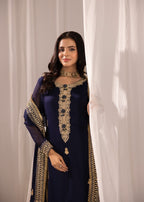 Alyssa NAVY BLUE SUIT ALN19 Women 3pcs