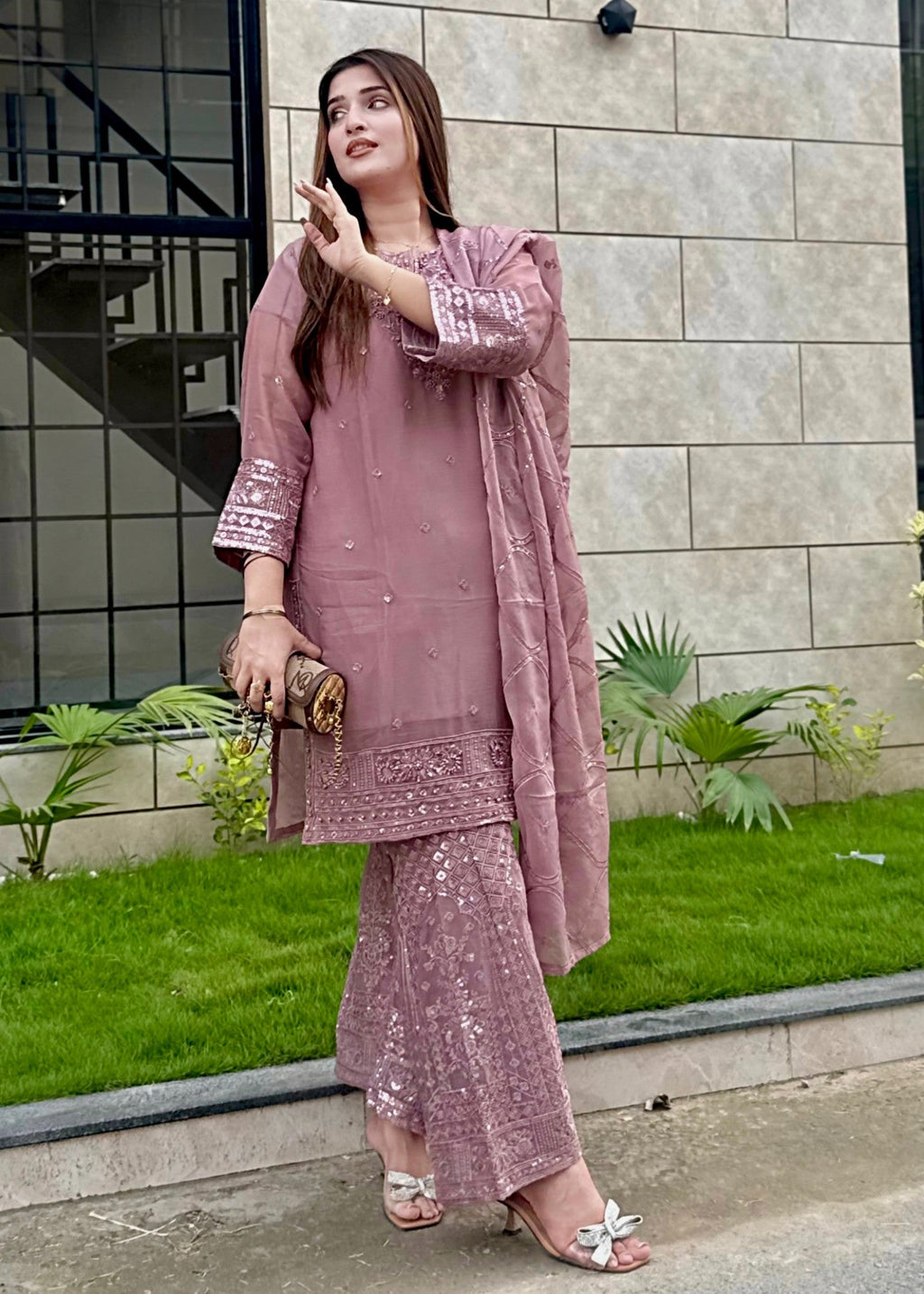 Four Season Boutique AABROOH MAUVE Women 3pcs