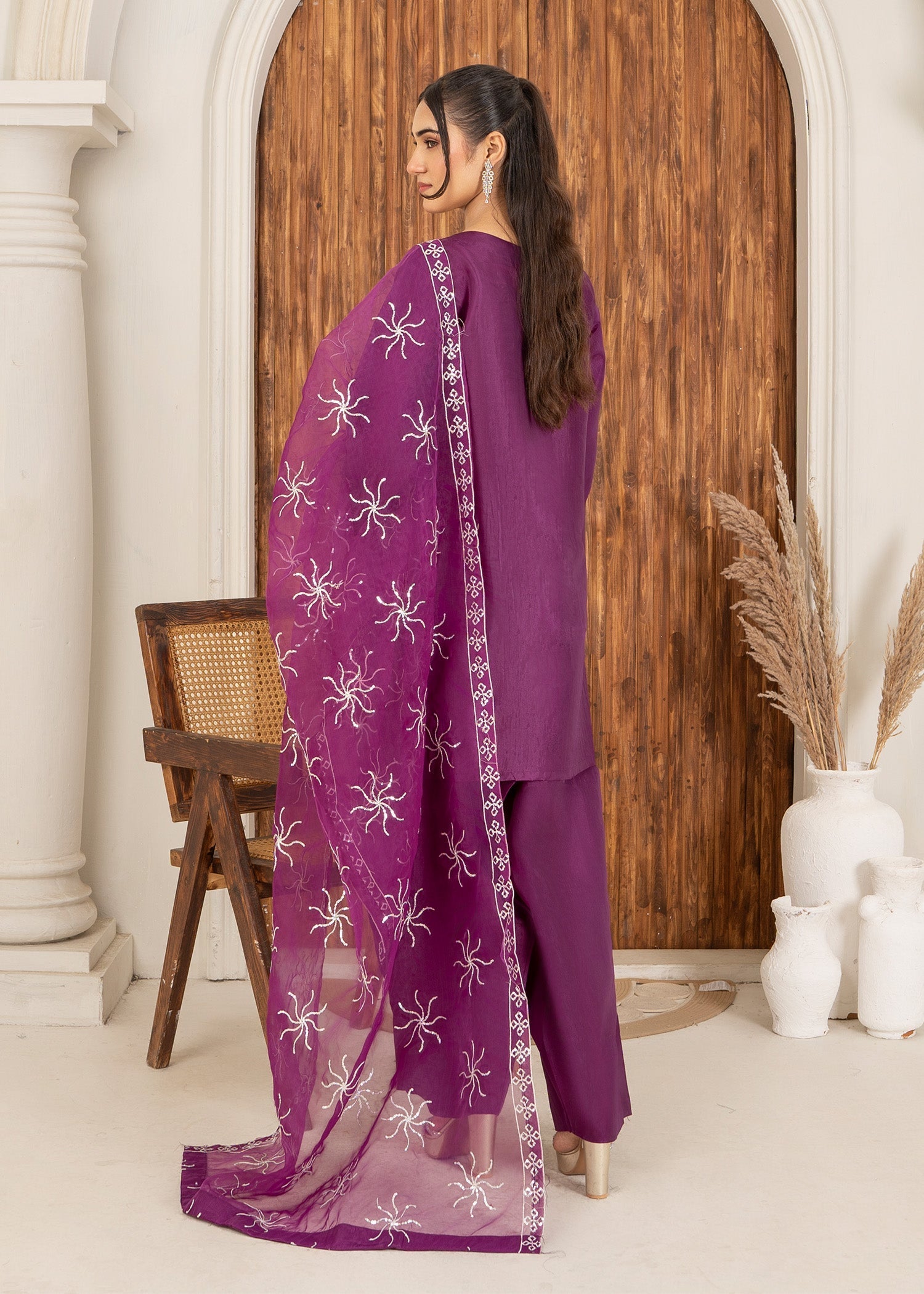 Aster Farshi Shalwar Desert Rose Women 3pcs