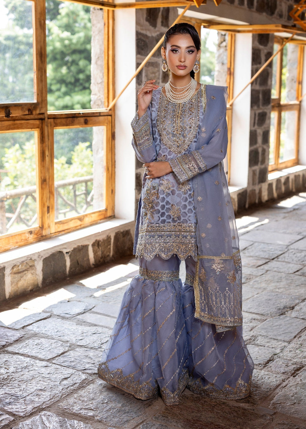 Diara Couture SHAHNOOR US 493 GREY Women 3pcs