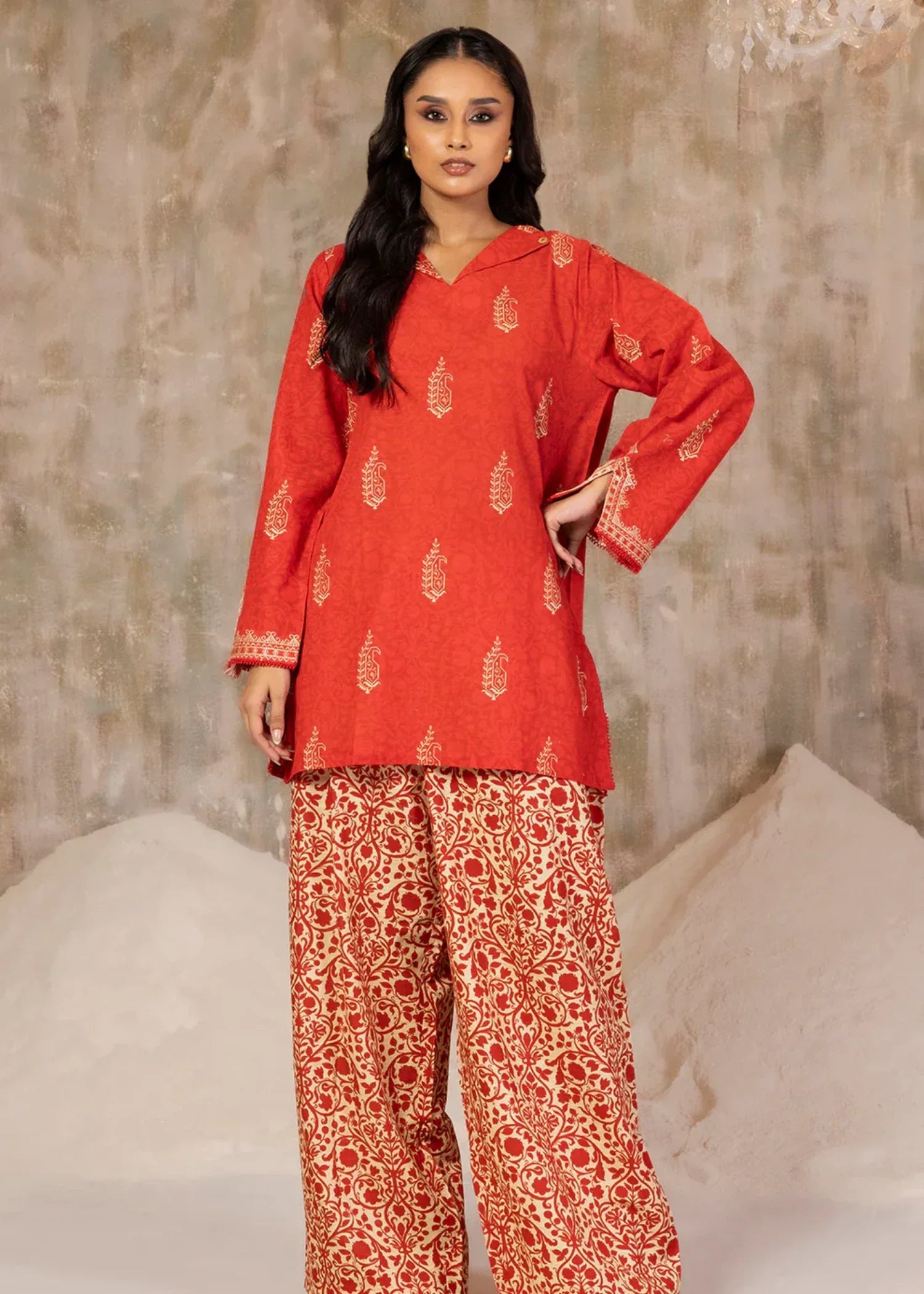 Zellbury WPW2423068 Rust Orange Women 2pcs